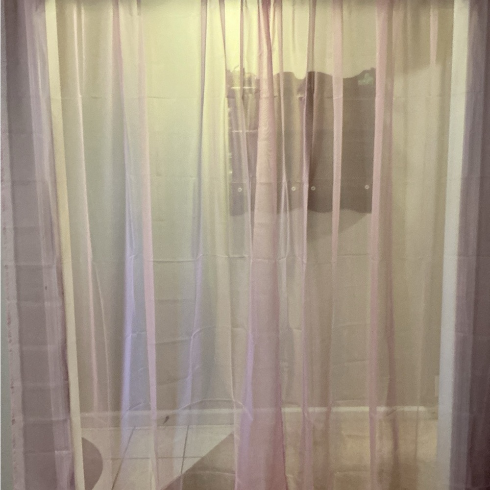 Sheer Pink Curtains